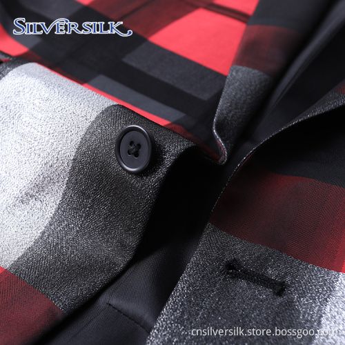1 Knopf Kleidungsstück Business Anzug Herren Karo Blazer